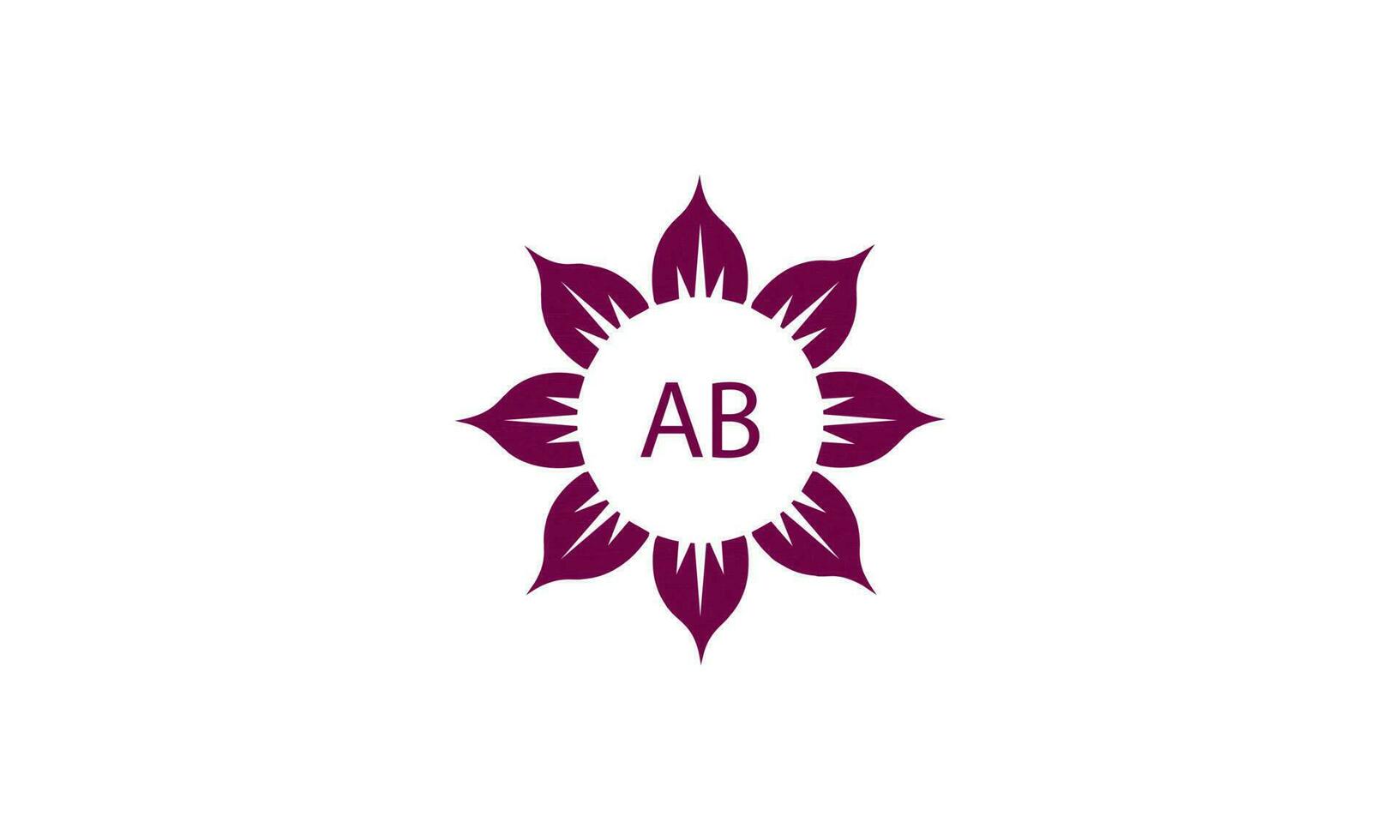 ab luxo logotipo tamplate Projeto vetor