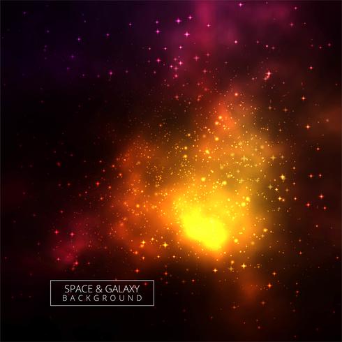 Fundo de galáxia colorida brilhante universo vetor