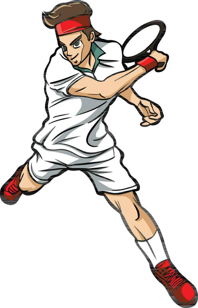 tênis jogador açao esporte clipart vetor