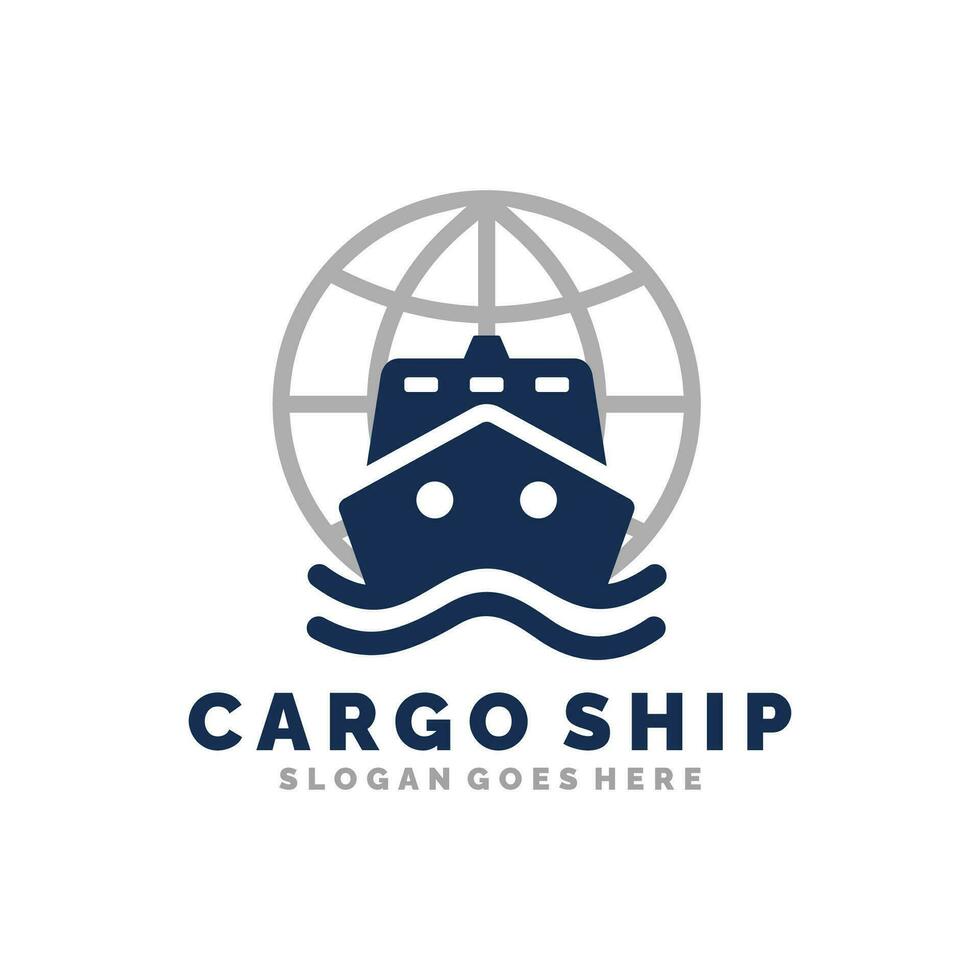 carga navio logotipo Projeto vetor ilustração