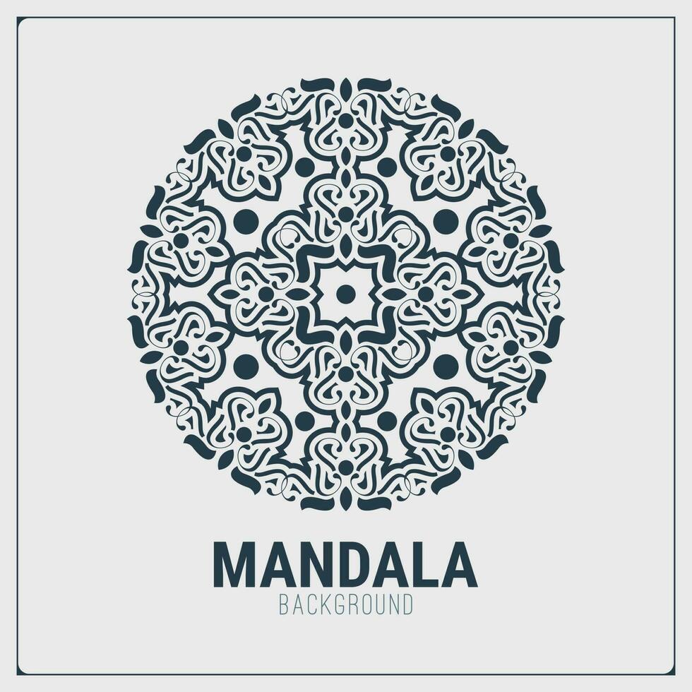 modelo de design de fundo plano de mandala vetor