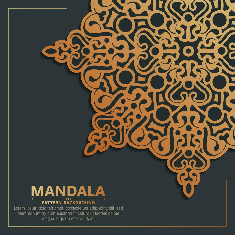 Fundo de mandala ornamental de luxo com padrão oriental islâmico árabe estilo premium vetor