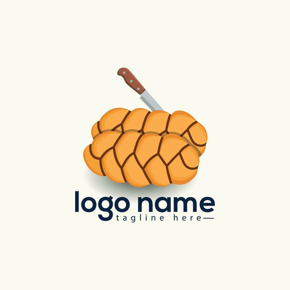 Challah pão delicioso logotipo e ilustração vetor pão logotipo Projeto modelo. alta qualidade elementos com grampo arte e vetor Preto cor logotipo Projeto e ilustração.