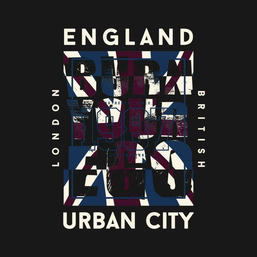 Inglaterra urbano rua cidade, gráfico projeto, tipografia vetor ilustração, moderno estilo, para impressão t camisa