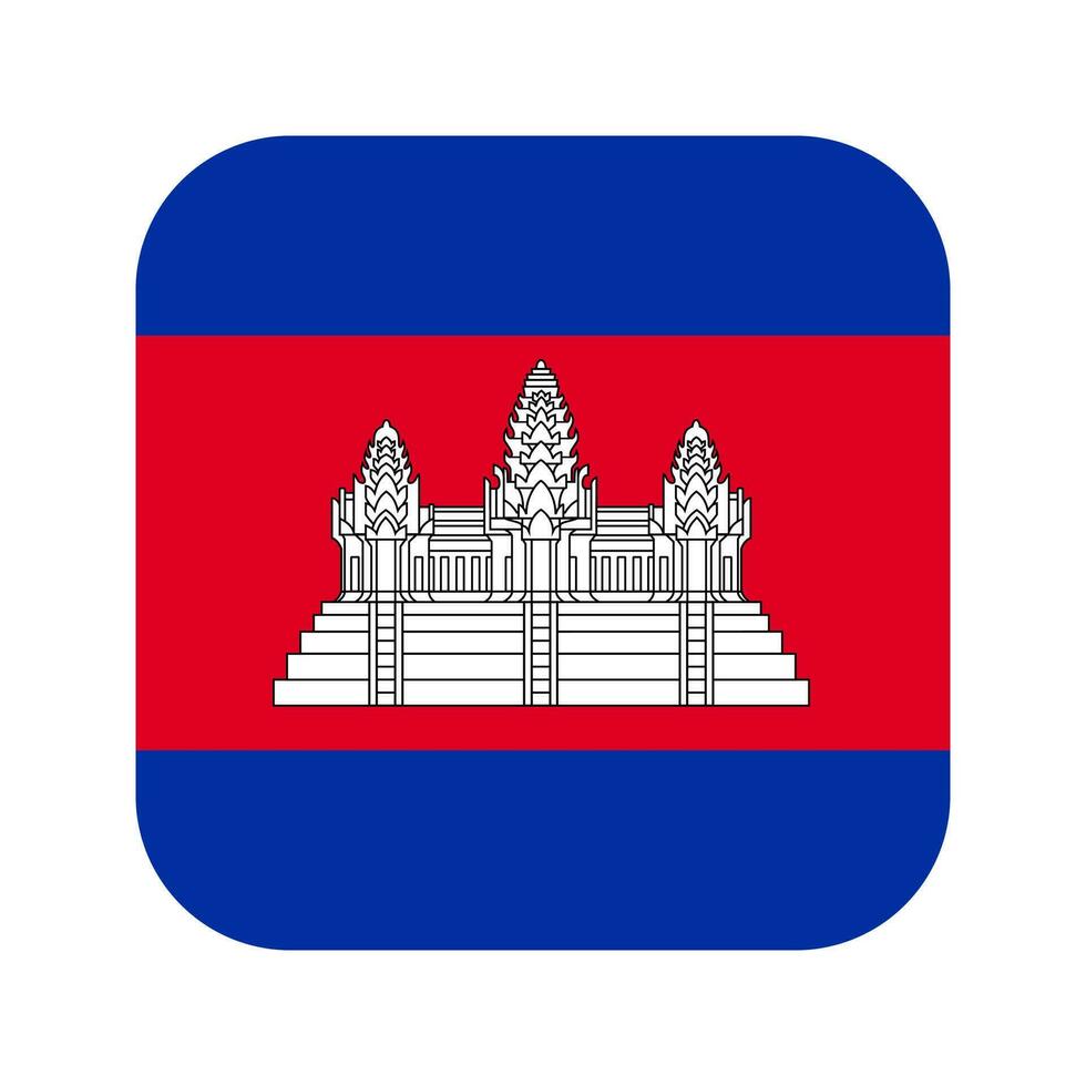 ilustração simples da bandeira do camboja para o dia da independência ou das eleições vetor
