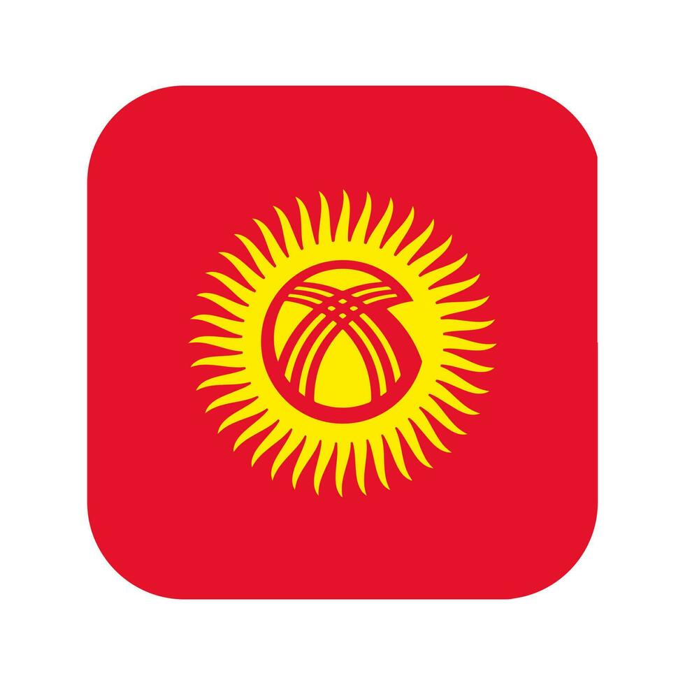 Quirguistão embandeira ilustração simples para o dia da independência ou eleição vetor
