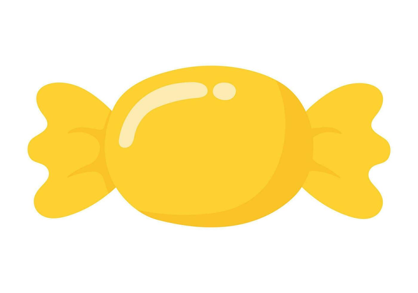 amarelo doce embrulho ícone clipart desenho animado animado vetor