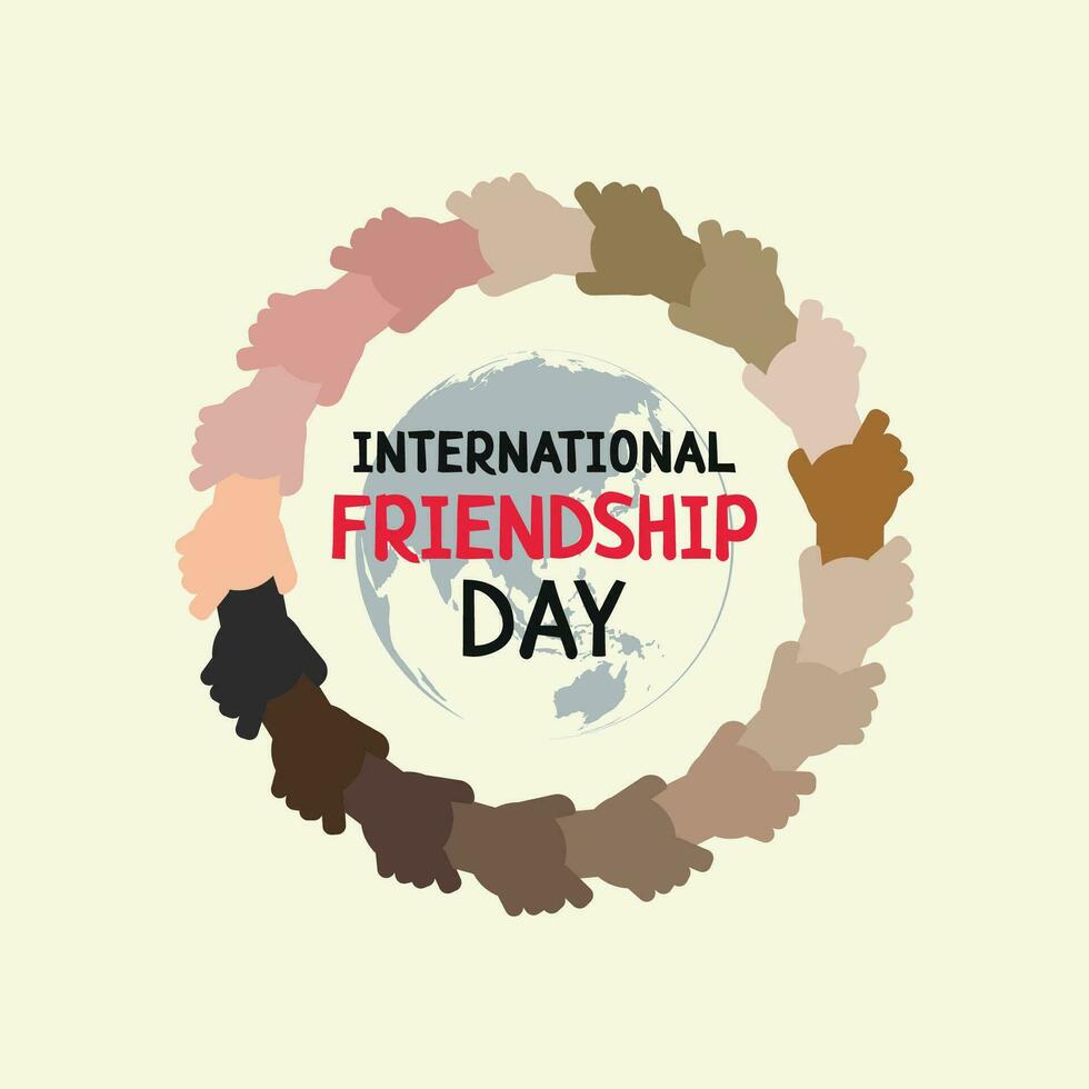 vetor internacional amizade dia fundo