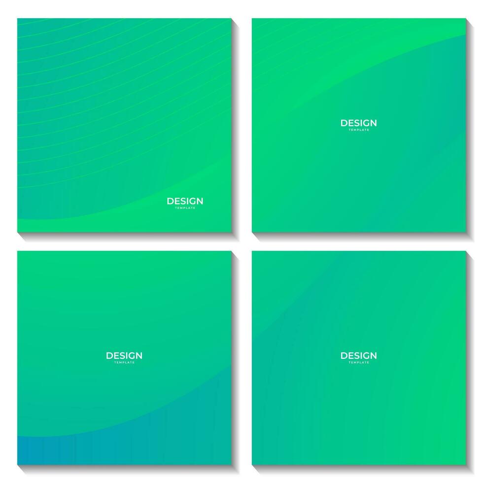 quadrados abstrato azul e verde fundo com ondas para o negócio vetor