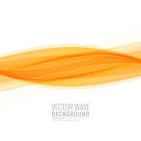 Ilustração de fundo elegante onda laranja vetor