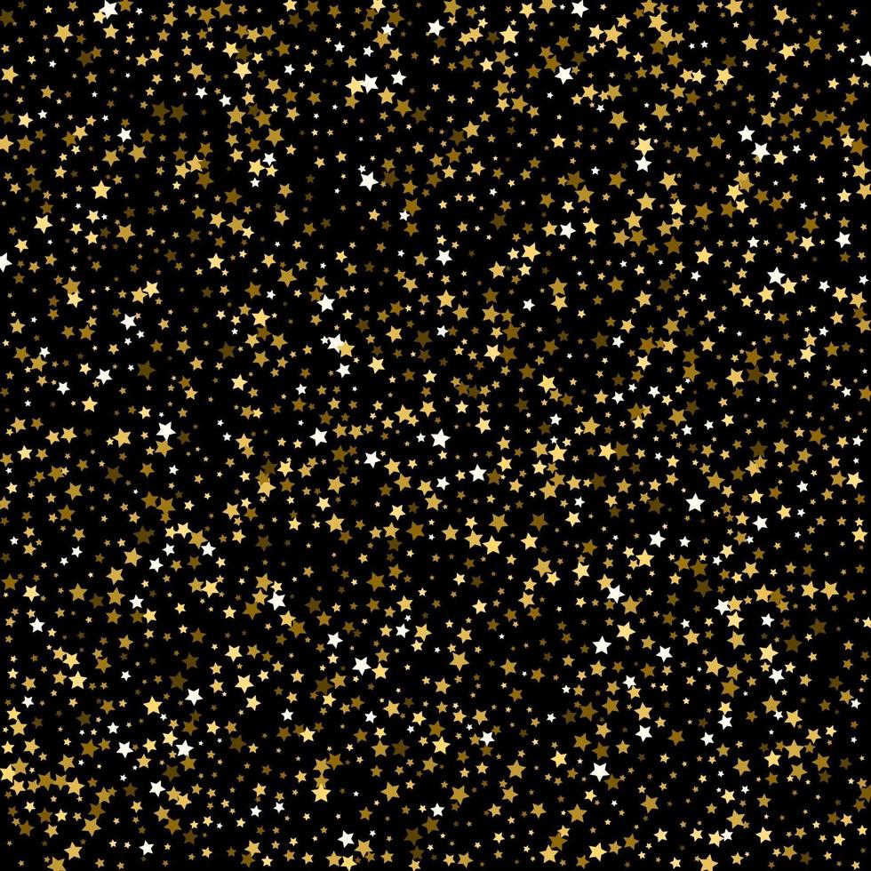 muitas estrelas caindo de ouro confete de fundo vector