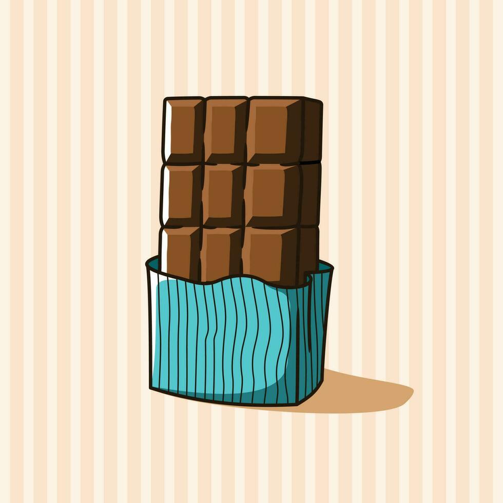 desenho animado chocolate Barra vetor ilustração