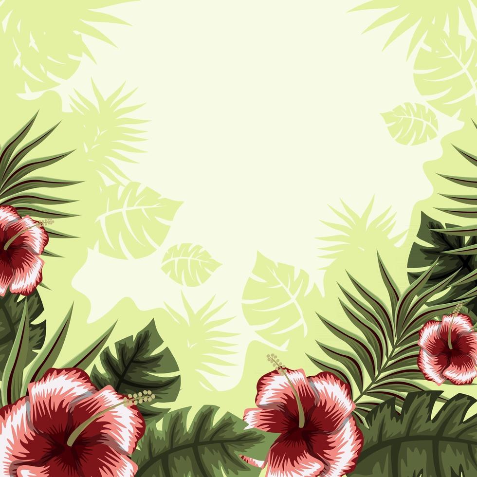 fundo floral tropical de verão vetor