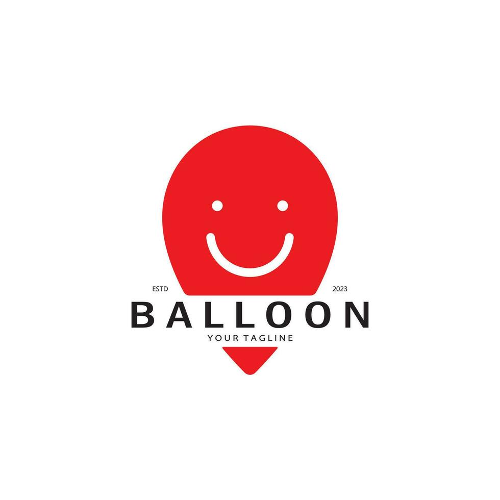 simples balão logotipo, para crianças evento, brinquedo comprar, aniversário, feriado vetor