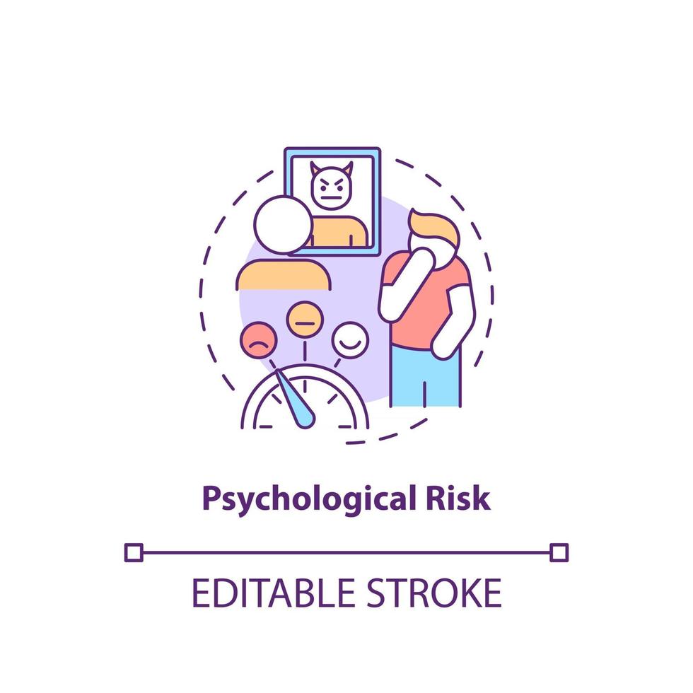 ícone do conceito de risco psicológico vetor