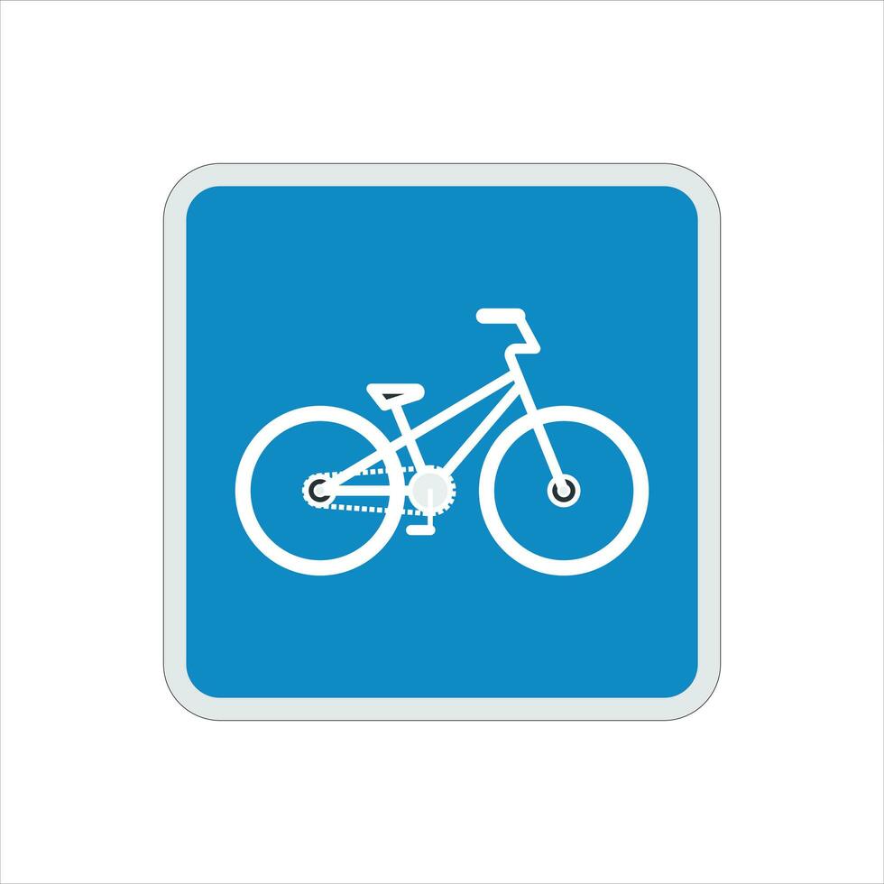 bicicleta rua placa vetor ícone estoque vetor