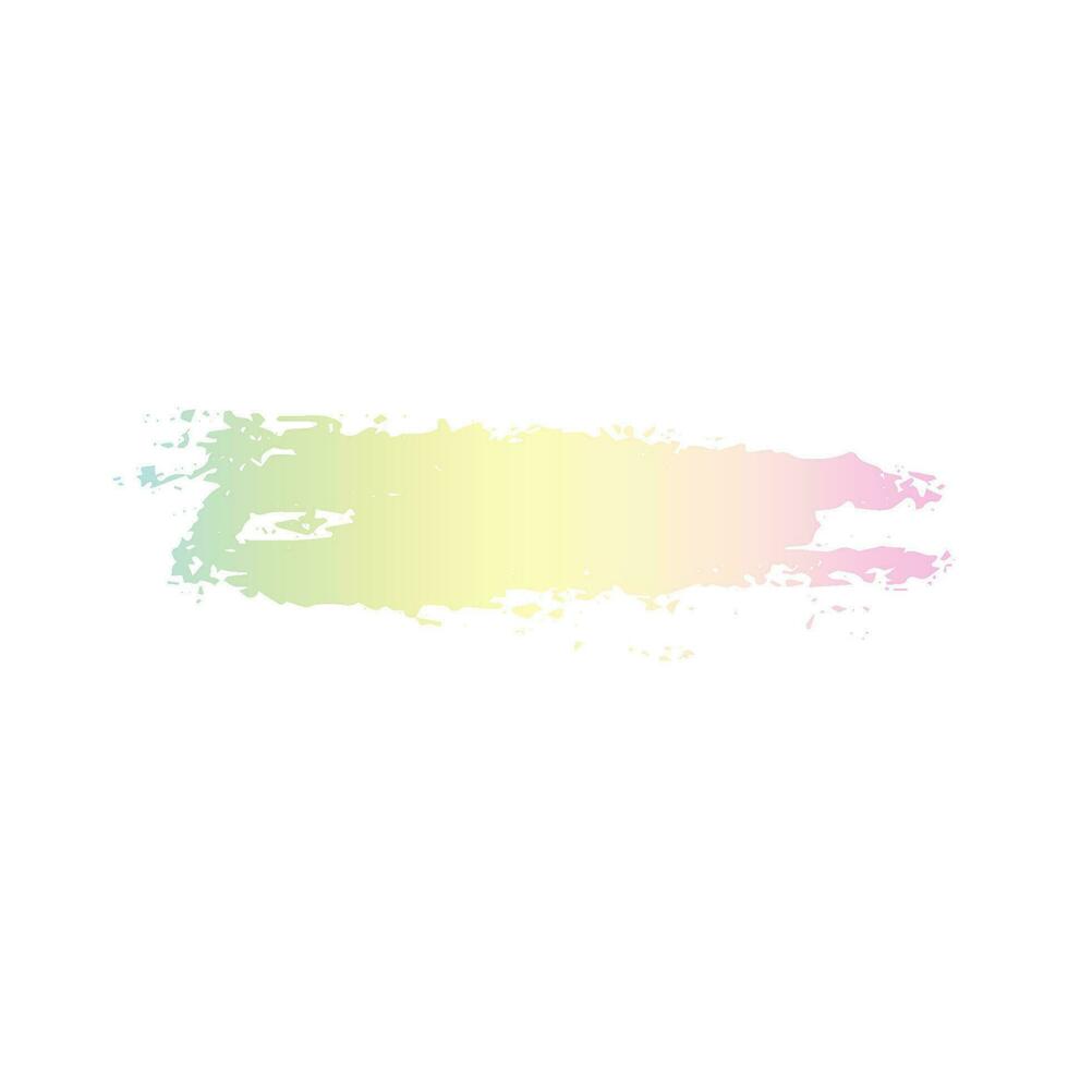 arco Iris holográfico pintura acidente vascular encefálico isolado em branco fundo. brilhante arco Iris ver. vetor pintura mancha gradiente dentro na moda anos 90, 00s retro estilo.