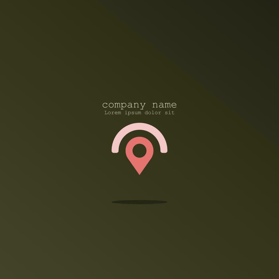 logotipo ícone Projeto GPS mapas forma simples Rosa cor elegante monograma futurista moderno para companhia eps 10 vetor