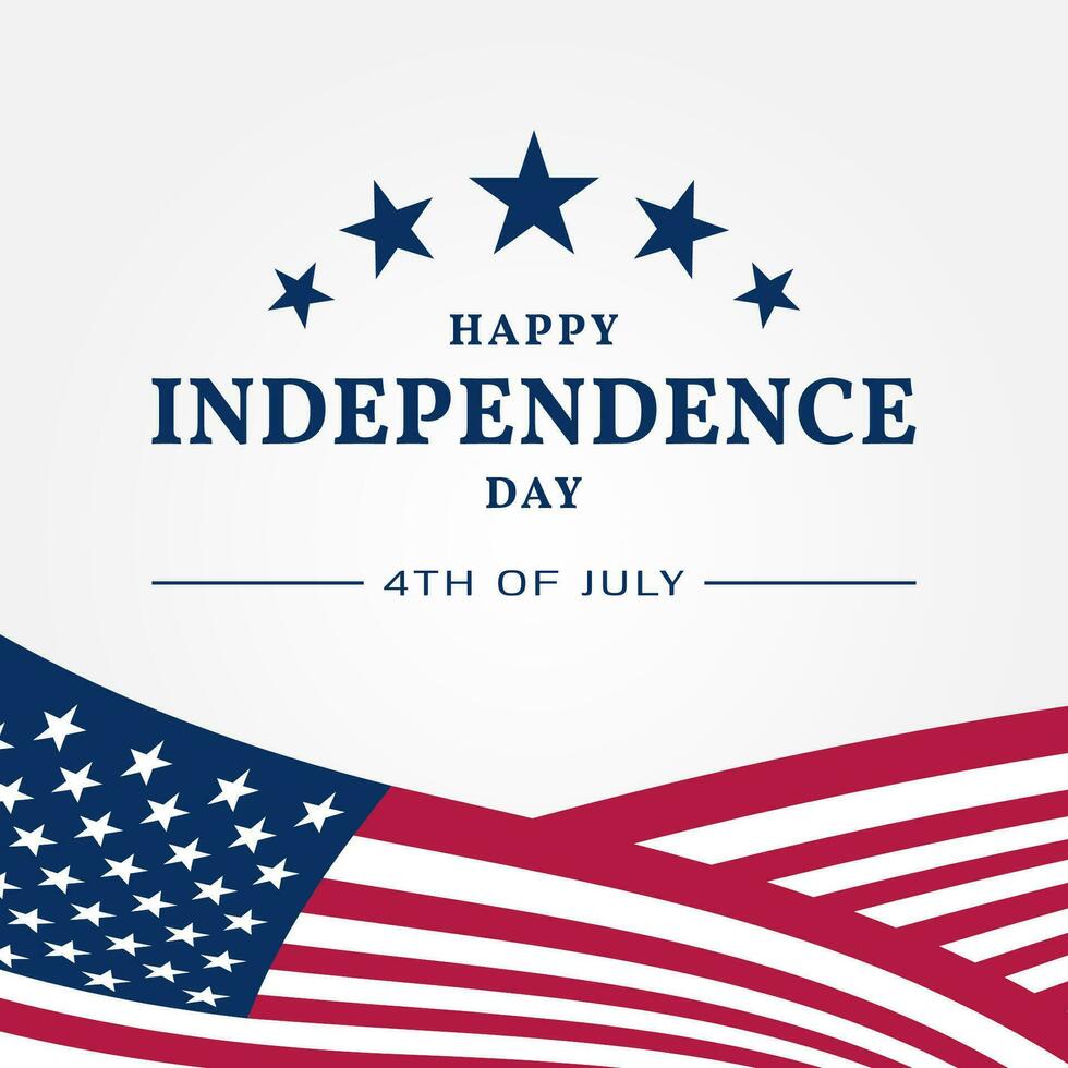 independência dia 4º do Julho com americano bandeira decoração vetor
