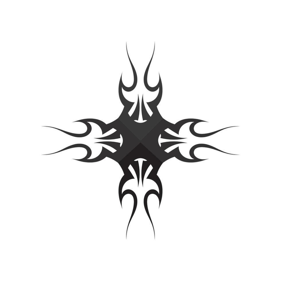 ícone de tatuagem étnica tribal ilustração vetorial logotipo vetor