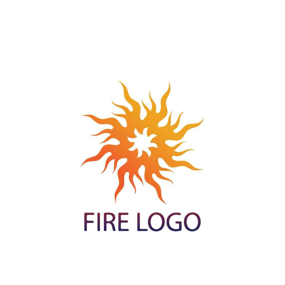 Vetor de modelo de ícones de logotipo e símbolos de chama de fogo