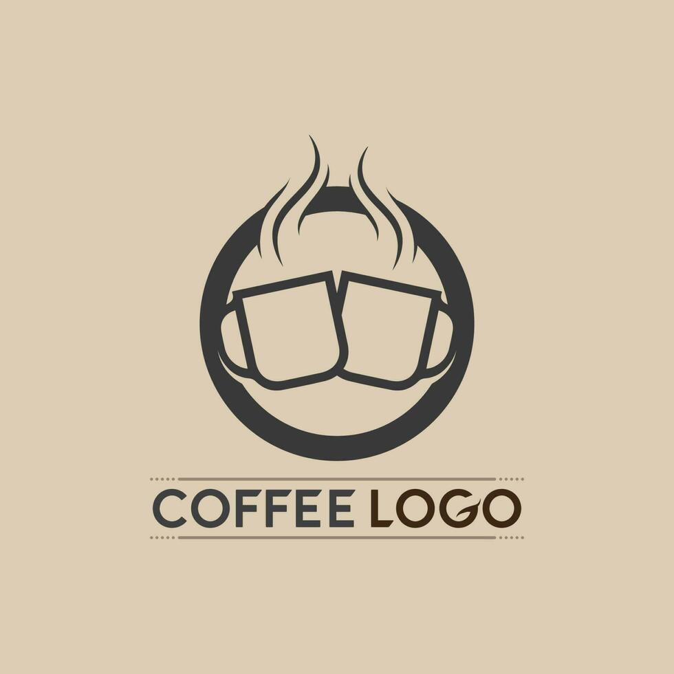 modelo de logotipo de xícara de café vetor