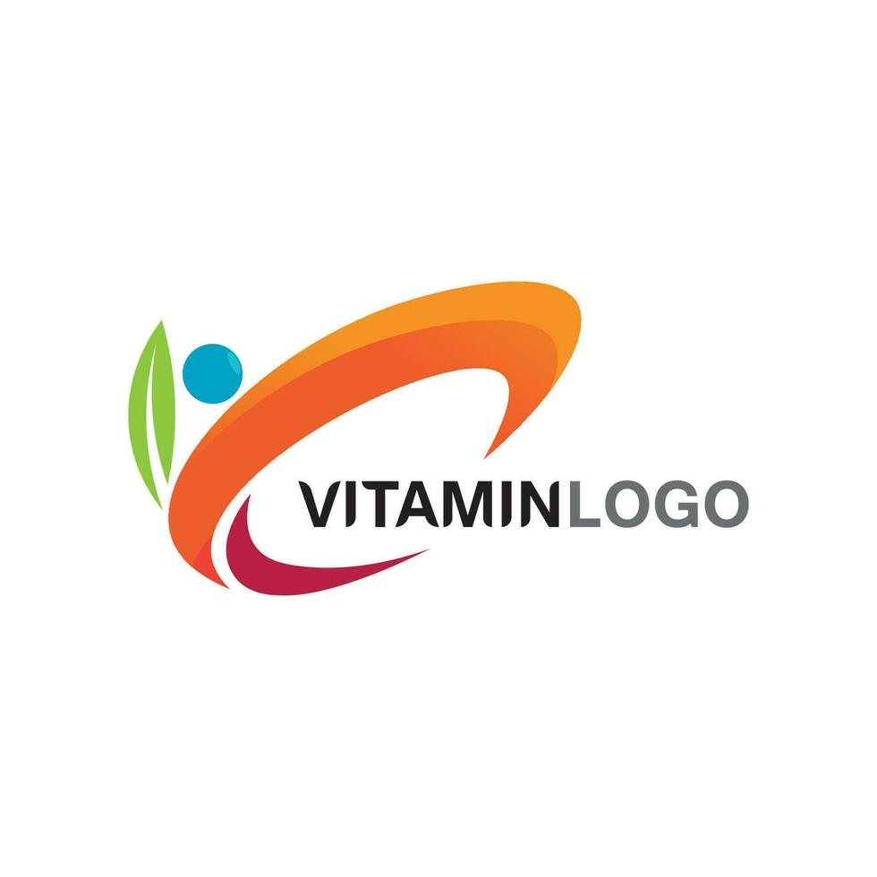 design de vetor de logotipo de vitamina c ícone de vetor saúde nutrição