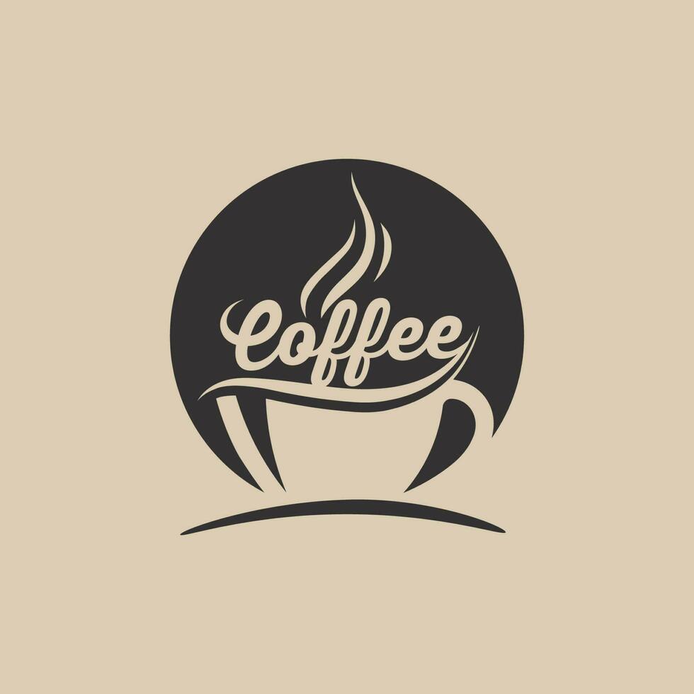 modelo de logotipo de xícara de café vetor