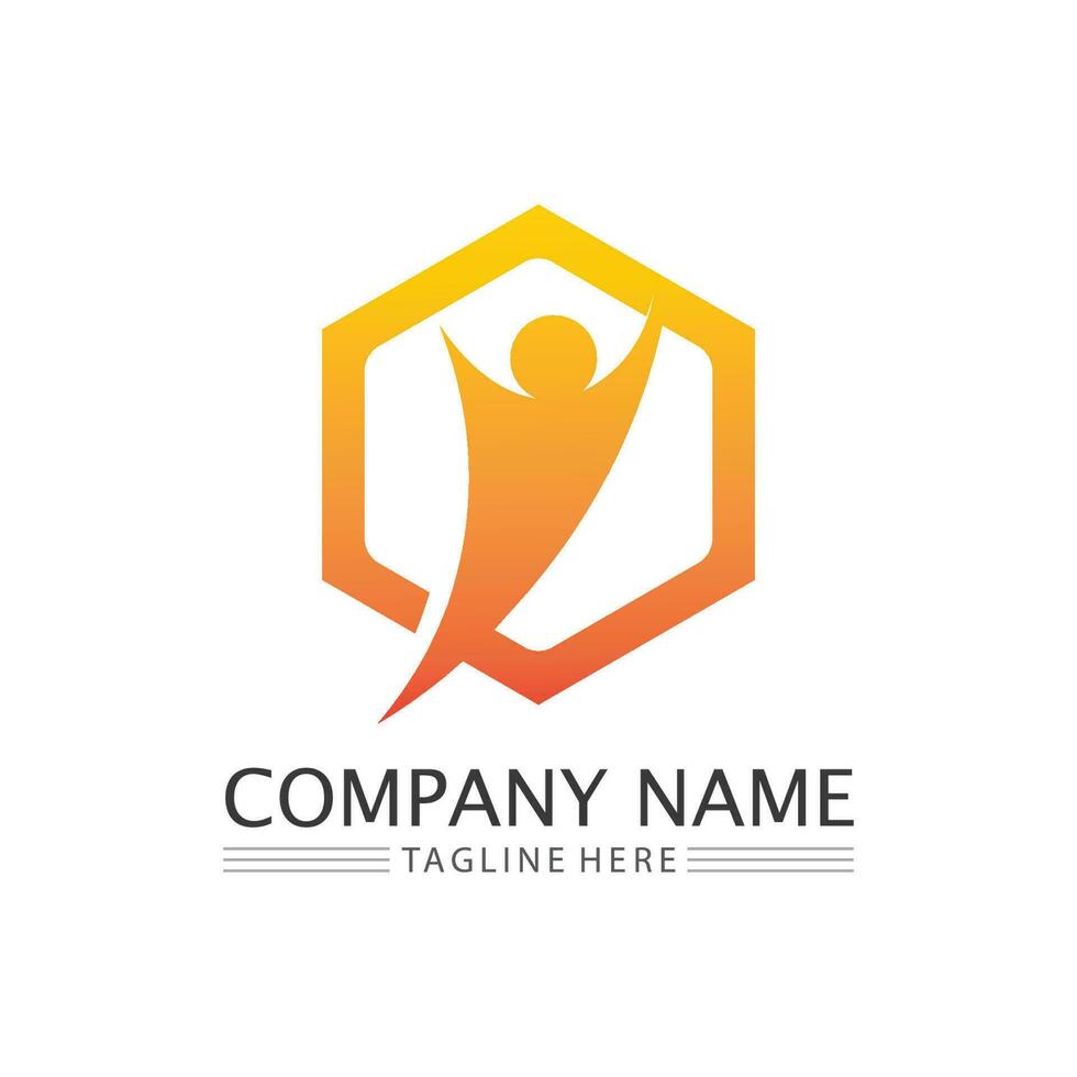 logotipo de pessoas, equipe, sucesso de pessoas, trabalho, grupo e comunidade, vetor de logotipo de empresa e empresa de grupo e cuidados de design, ícone de família logotipo de sucesso