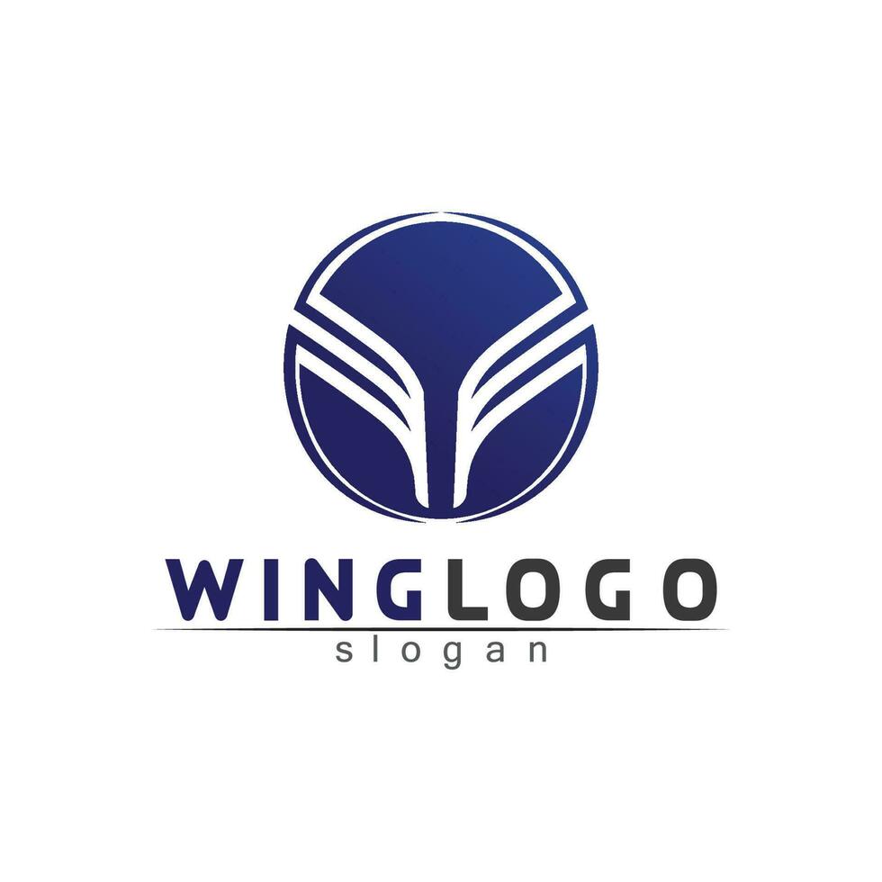 falcon wings modelo de logotipo ícone de vetor aplicativo de design de logotipo