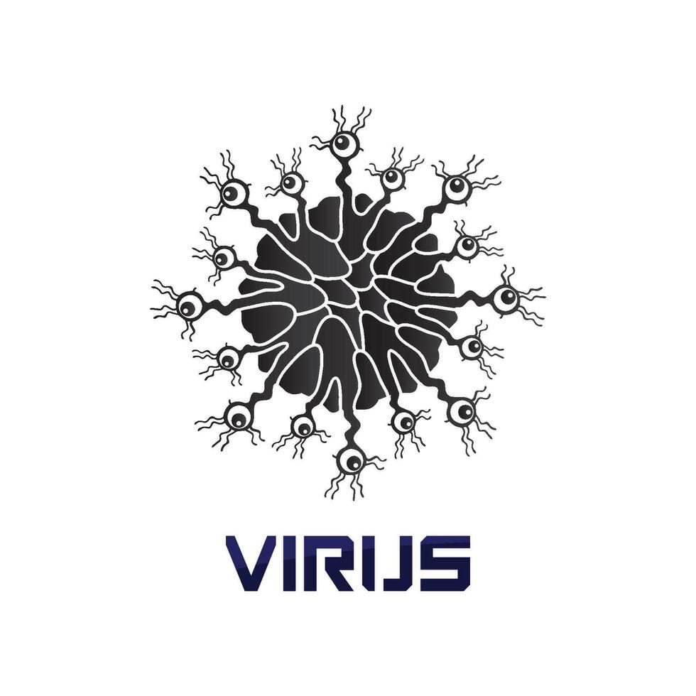 vírus corona vetor de vírus e logotipo de design de máscara vetor viral e símbolo de ícone de design