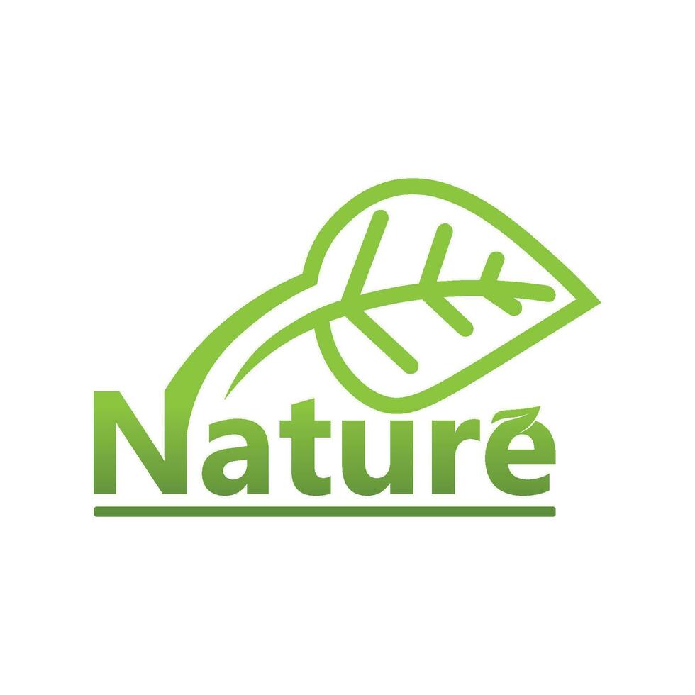 vetor de design de logotipo de folha para modelo de símbolo de natureza editável, ícone de vetor de elemento de natureza de ecologia de logotipo de folha verde.