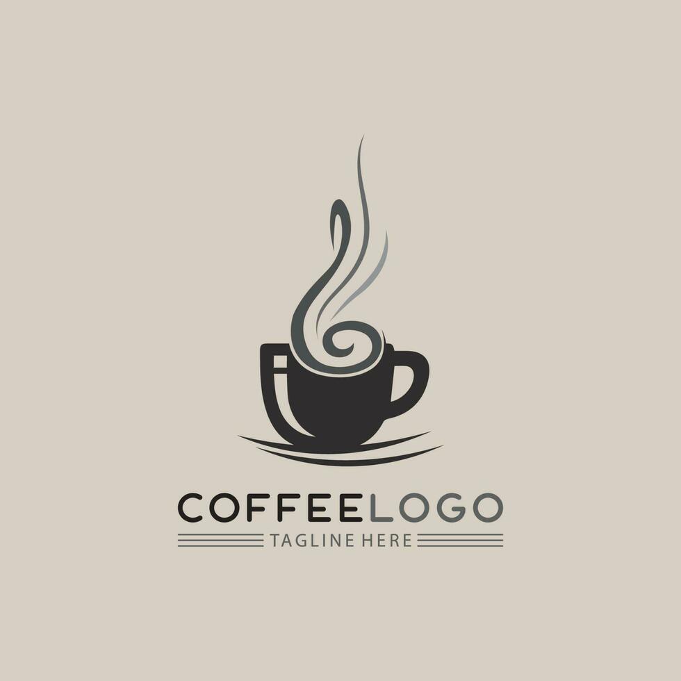 modelo de logotipo de xícara de café vetor