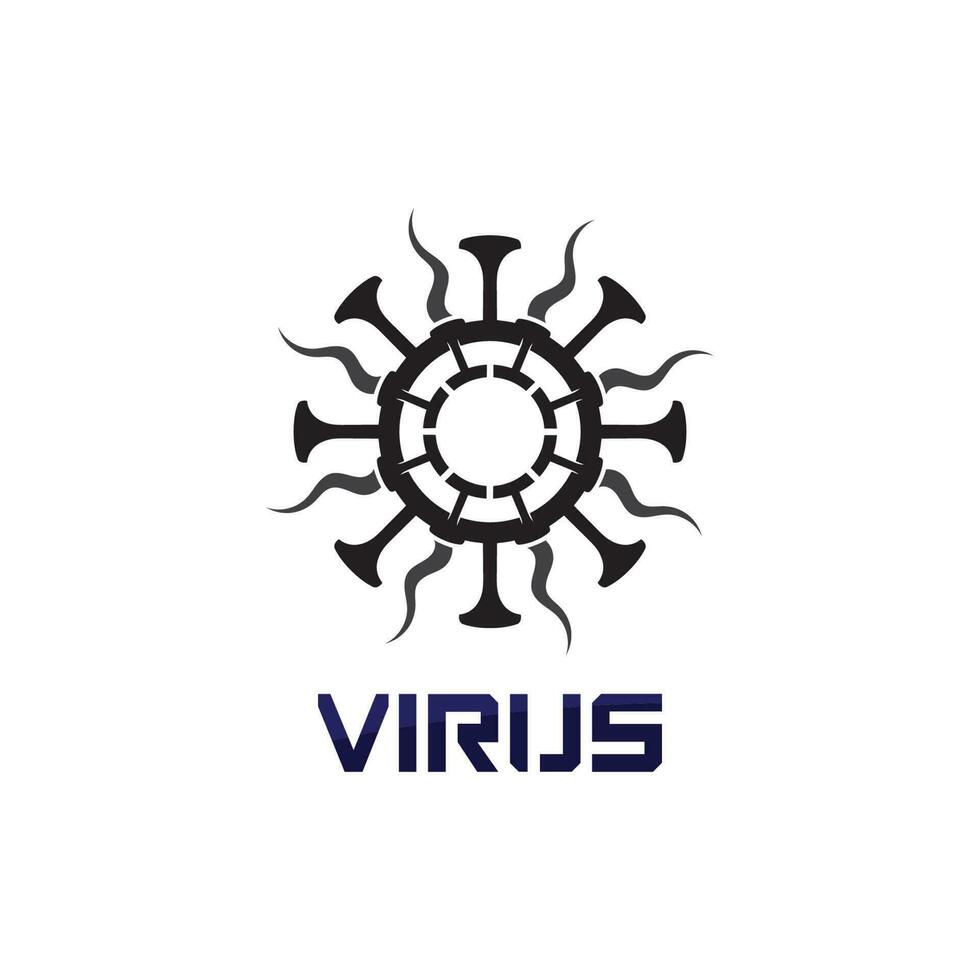vírus corona vetor de vírus e logotipo de design de máscara vetor viral e símbolo de ícone de design