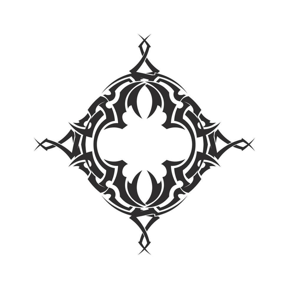 ícone de design de logotipo de vetor tribal preto e sinal tribal