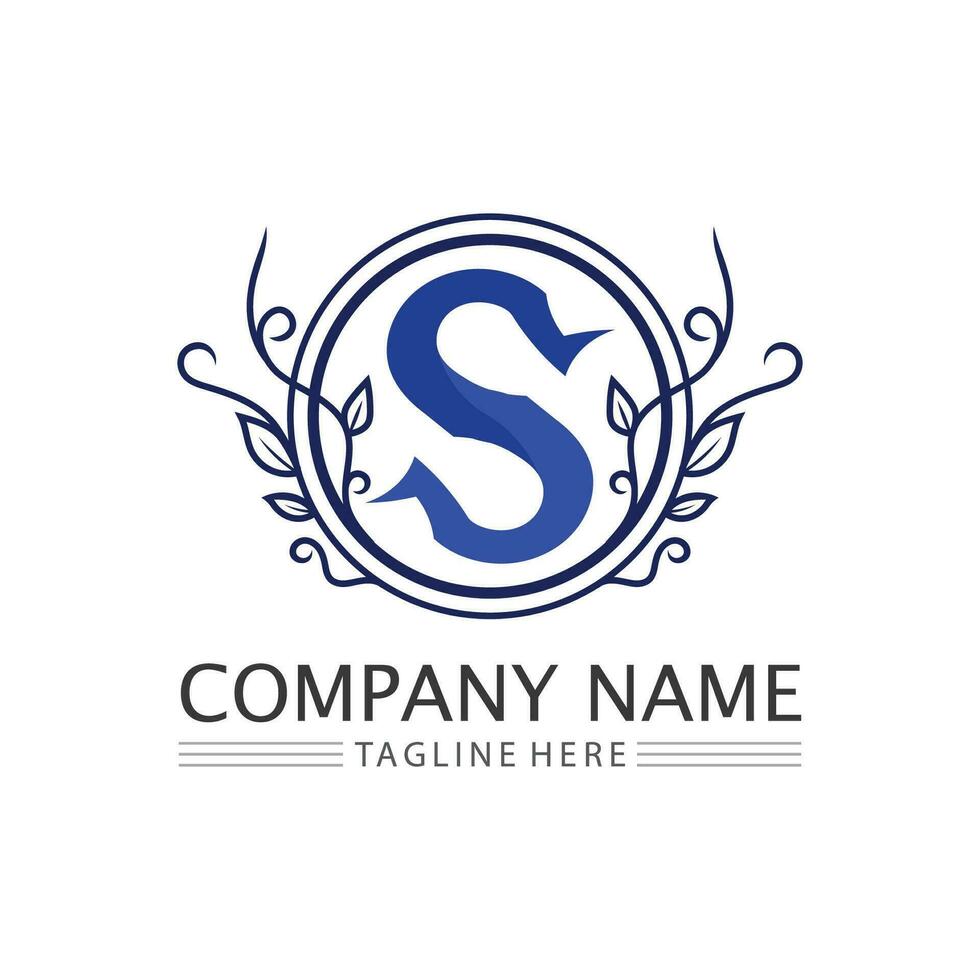 s carta e s logotipo o negócio corporativo s Fonte logotipo vetor