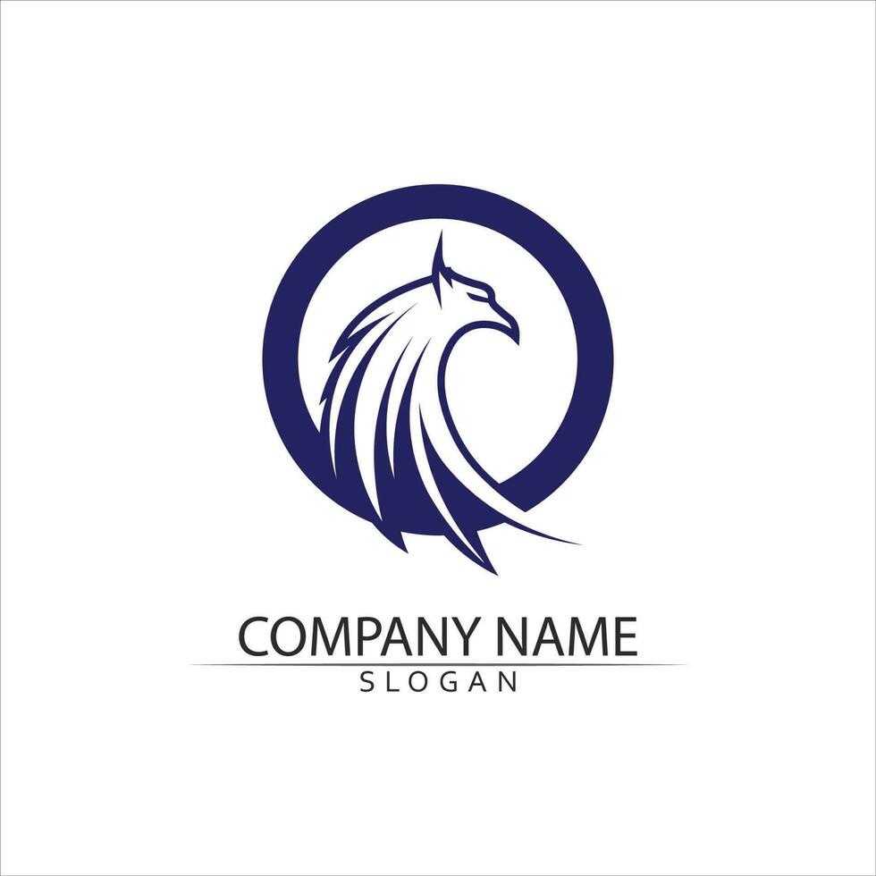 falcon logo template vector