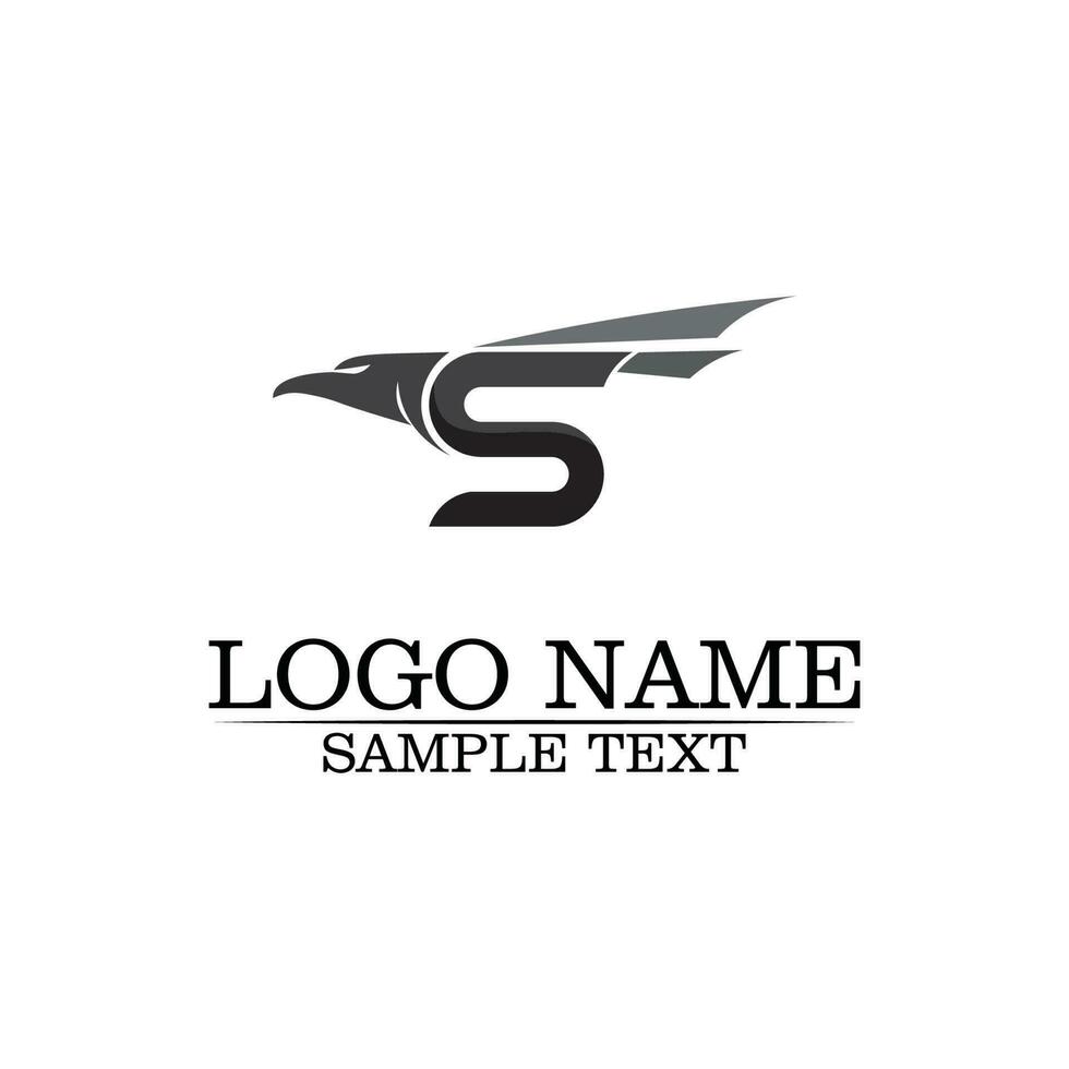 vetor de design de logotipo s carta corporativa de negócios