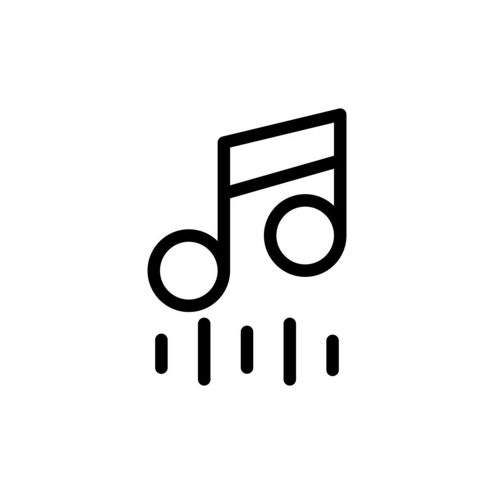 música ícone dentro na moda linha estilo Projeto. vetor gráfico ilustração. símbolo música para local na rede Internet, logotipo, aplicativo e interface Projeto.
