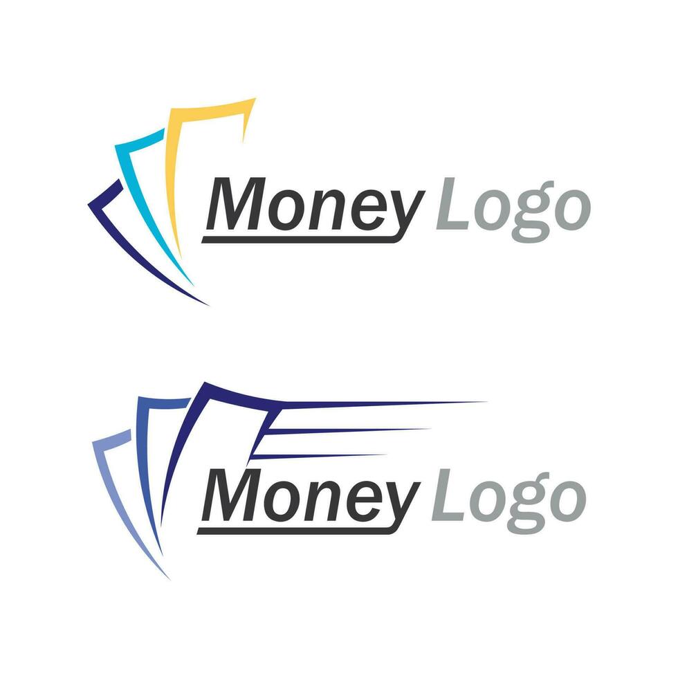 logotipo de dinheiro e ilustração vetorial de design de ícone vetor