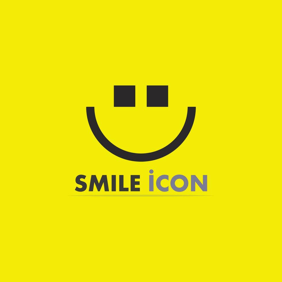 ícone de sorriso, sorriso, design de vetor de logotipo negócios de emoticons felizes, design engraçado e felicidade de emoji de vetor