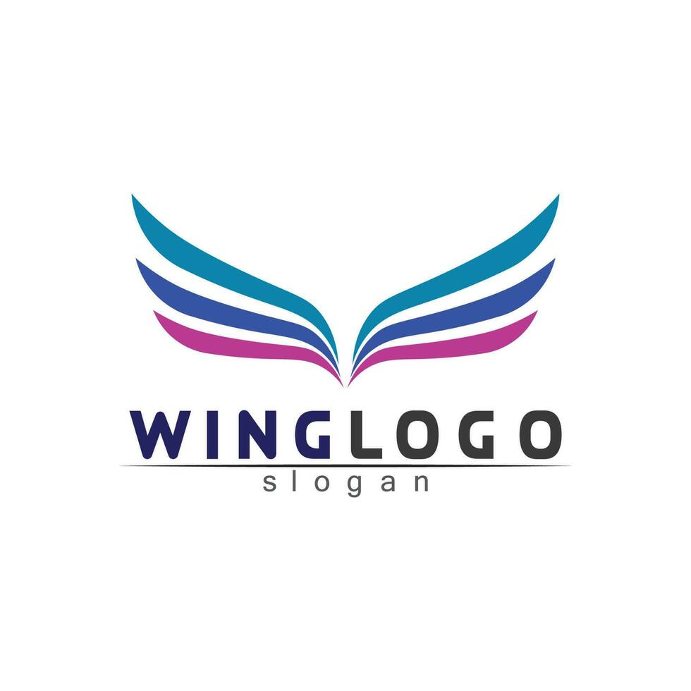 falcon wings modelo de logotipo ícone de vetor aplicativo de design de logotipo