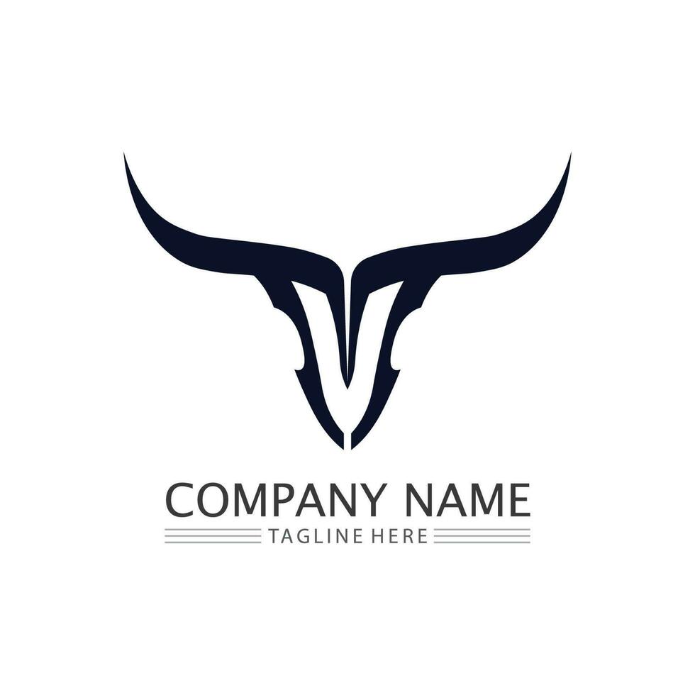 aplicativo de ícones de modelo de vetor de logotipo e símbolos de touro