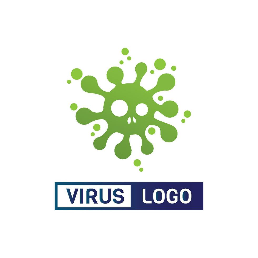 vírus corona vetor de vírus e logotipo de design de máscara vetor viral e símbolo de ícone de design