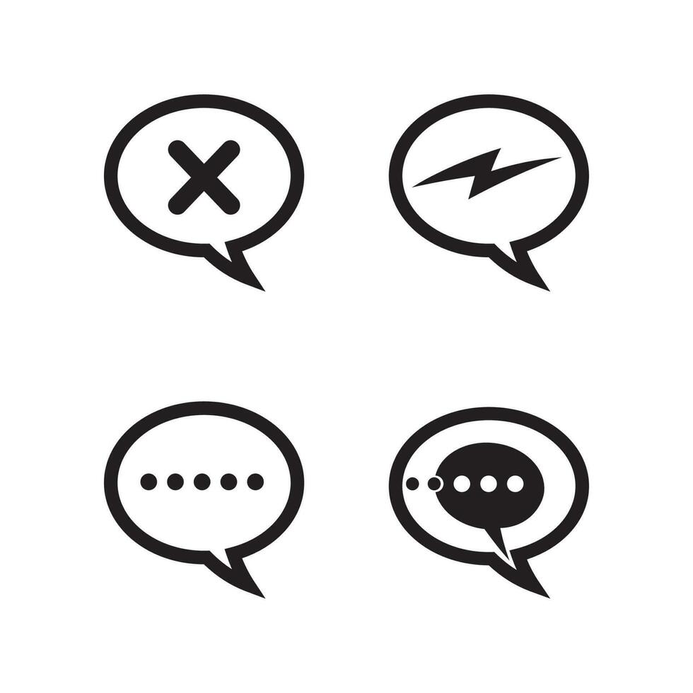 design de logotipo de vetor de símbolo de bate-papo e mensagem