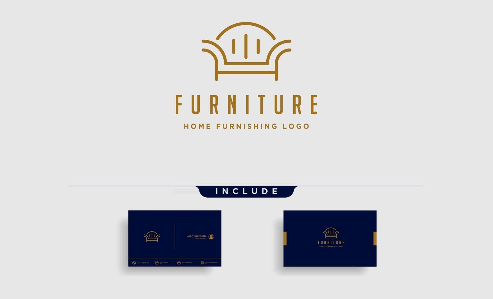 mobiliário logotipo design vector ícone ilustração ícone elemento isolado com cartão de visita