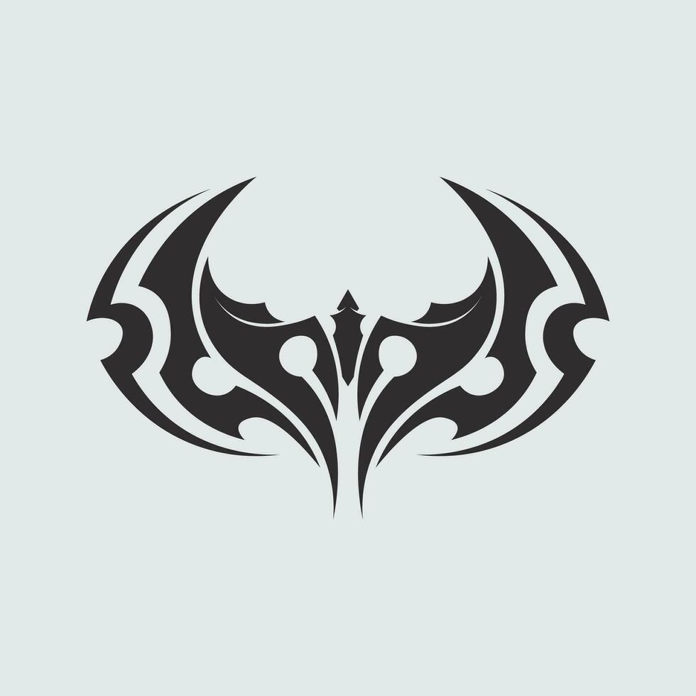 ícone de design de logotipo de vetor tribal preto e sinal tribal