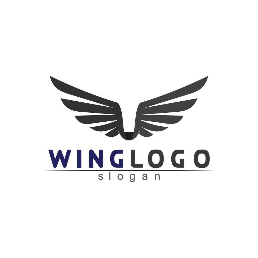 falcon wings modelo de logotipo ícone de vetor aplicativo de design de logotipo