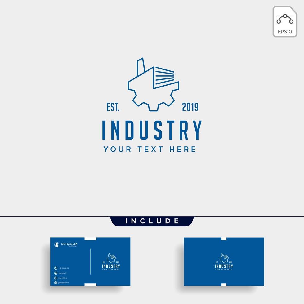 engrenagem fábrica logotipo design elemento de ícone de vetor industrial isolado