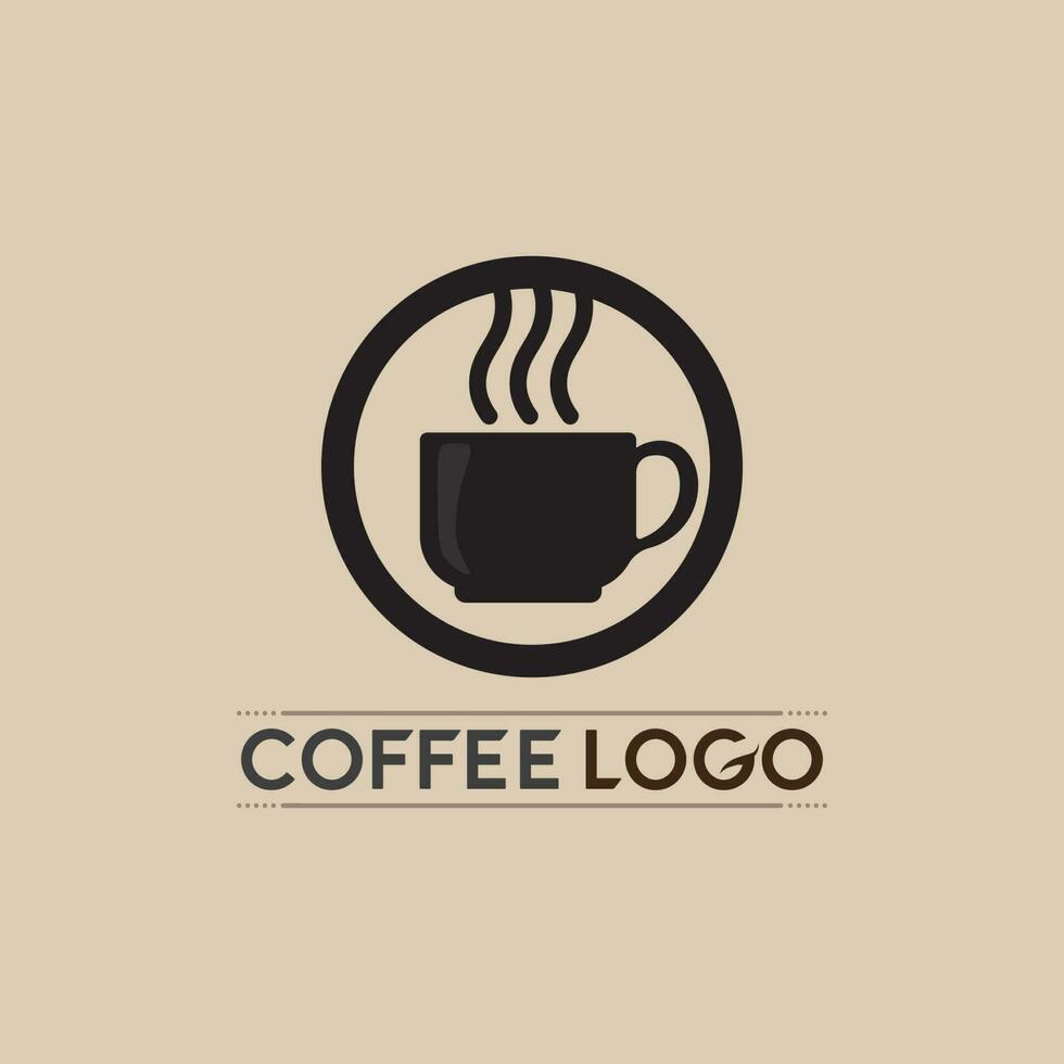 modelo de logotipo de xícara de café vetor